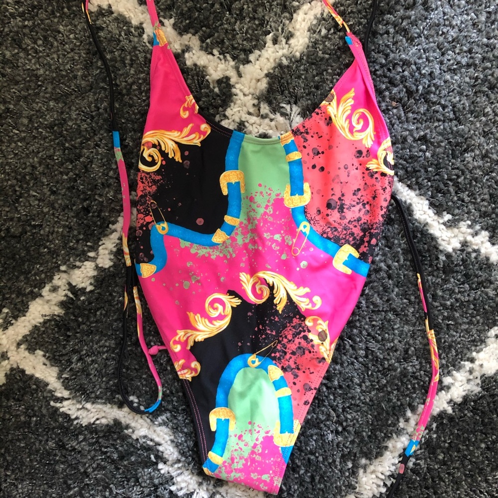 ICON pink multicolored monokini